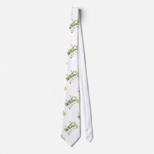 ネックタイ – MOJITOレシピカクテルアート ネクタイ (正面)