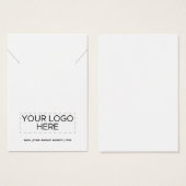 ネックレスあなたのロゴを追加ジュエリーディスプレイカード (正面&裏面)