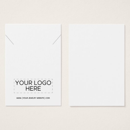 ネックレスあなたのロゴを追加ジュエリーディスプレイカード (正面&裏面)