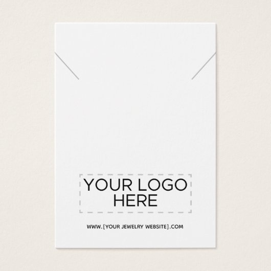 ネックレスあなたのロゴを追加ジュエリーディスプレイカード (正面)