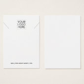 ネックレスあなたのロゴを追加ジュエリーディスプレイカード (正面&裏面)
