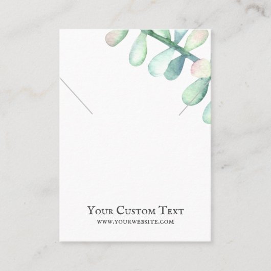 ネックレスのジュエリーの表示カード • 水気が多いサボテン 名刺 (正面)