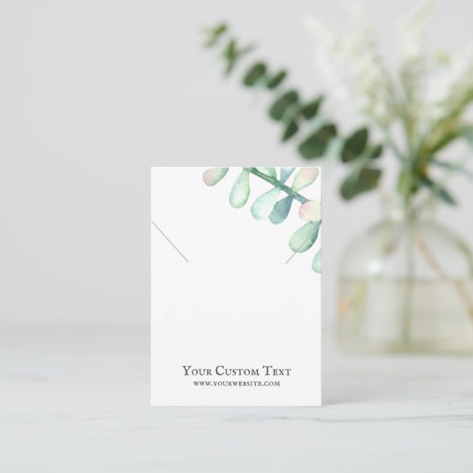 ネックレスのジュエリーの表示カード • 水気が多いサボテン 名刺 (スタンド正面)