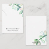 ネックレスのジュエリーの表示カード • 水気が多いサボテン 名刺 (正面/裏面)