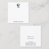 ネックレスのディスプレイホルダーロゴの追加 スクエア名刺 (正面/裏面)