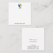 ネックレスのディスプレイホルダーロゴの追加 スクエア名刺 (正面/裏面)