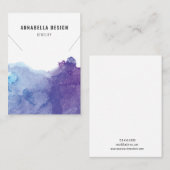 ネックレスの表示カード •  パステル調の水彩画 名刺 (正面/裏面)