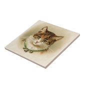 ネックレスの鐘を持つかわいい子ネコ-猫好きのための… タイル (側面)