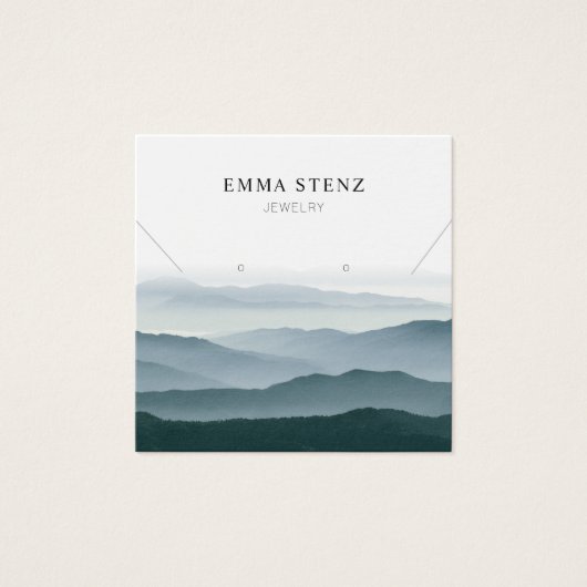 ネックレスイヤリングディスプレイカード・パステル山脈 (正面)