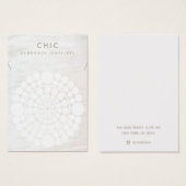 ネックレスエレガントホワイトウッドサークルモチーフ (正面&裏面)