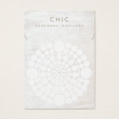 ネックレスエレガントホワイトウッドサークルモチーフ (正面)