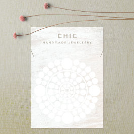 ネックレスエレガントホワイトウッドサークルモチーフ