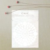 ネックレスエレガントホワイトウッドサークルモチーフ