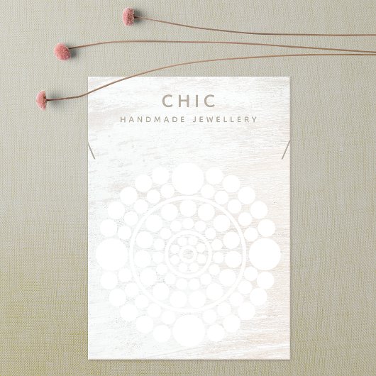 ネックレスエレガントホワイトウッドサークルモチーフ