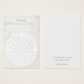 ネックレスエレガントホワイトウッドサークル表示ホルダー (正面&裏面)