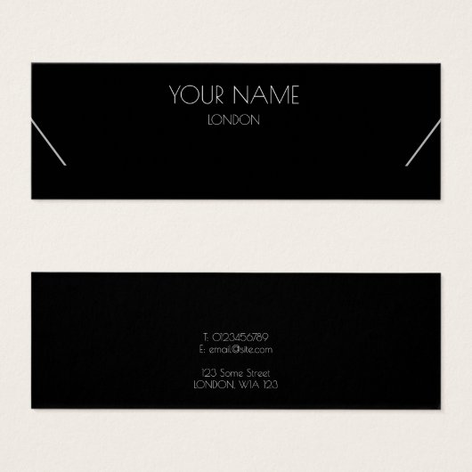 ネックレスシンプルディスプレイカード (正面&裏面)