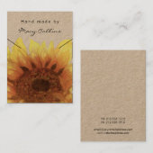 ネックレスジュエリーディスプレイカード素朴なヒマワリ 名刺 (正面/裏面)