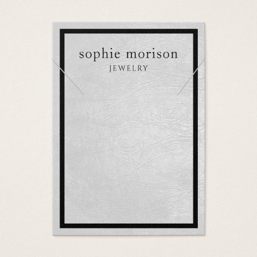 ネックレスジュエリーディスプレイカード・シックレザー (正面)