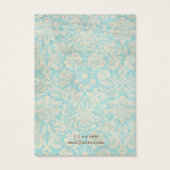 ネックレスジュエリーディスプレイカード・ティール(緑がかった色)ダマスク (裏面)