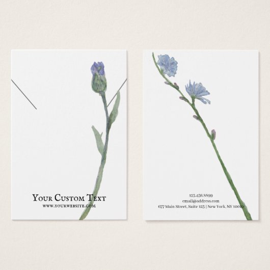 ネックレスジュエリーディスプレイカード・パステルフラワー (正面&裏面)