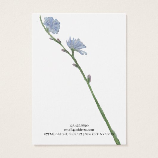 ネックレスジュエリーディスプレイカード・パステルフラワー (裏面)