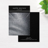 ネックレスジュエリーディスプレイカード・ブラックレザー (デスク)