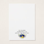 ネックレスジュエリーディスプレイカード・水彩フローラ (裏面)