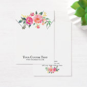 ネックレスジュエリーディスプレイカード・水彩フローラ (デスク)