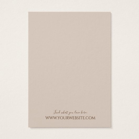 ネックレスジュエリーディスプレイカード・自然フローラ (裏面)