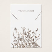 ネックレスジュエリーディスプレイカード・自然フローラ (正面)