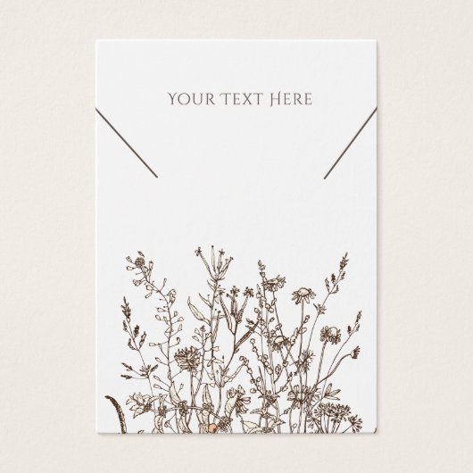 ネックレスジュエリーディスプレイカード・自然フローラ (正面)