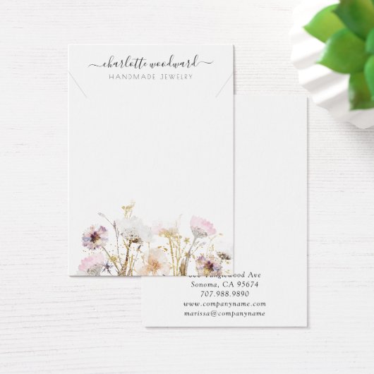 ネックレスジュエリーピンク金ゴールドグリッターワイルドフラワー (デスク)