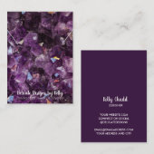 ネックレスジュエリー表示アメジスト 名刺 (正面/裏面)