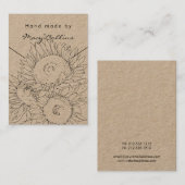 ネックレスジュエリー表示カード（ひまわり） 名刺 (正面/裏面)