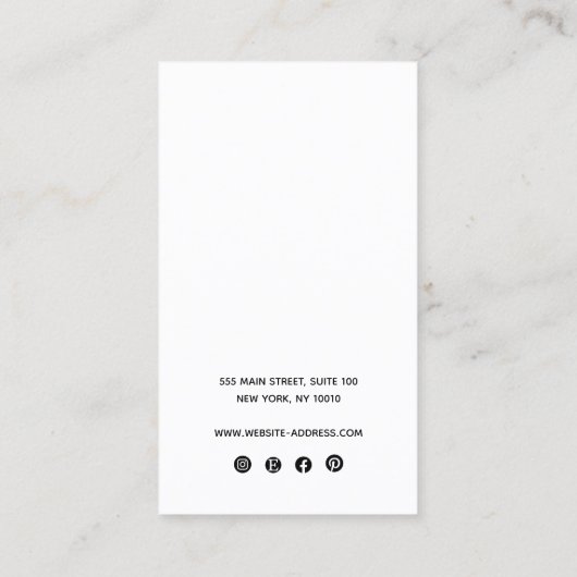 ネックレススタッドイヤリングベージュリネン追加ロゴ 名刺 (裏面)