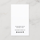 ネックレススタッドイヤリングホワイトレザー追加ロゴブシ 名刺 (裏面)