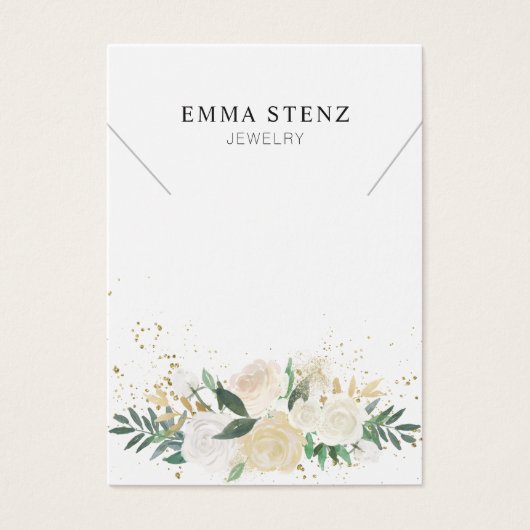 ネックレスディスプレイカーエレガントド・パステルフローラ (正面)