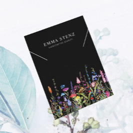 ネックレスディスプレイカード・カラフルワイルドフラワーロゴ