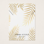 ネックレスディスプレイカード・ゴールドフォイル葉パーム (正面)