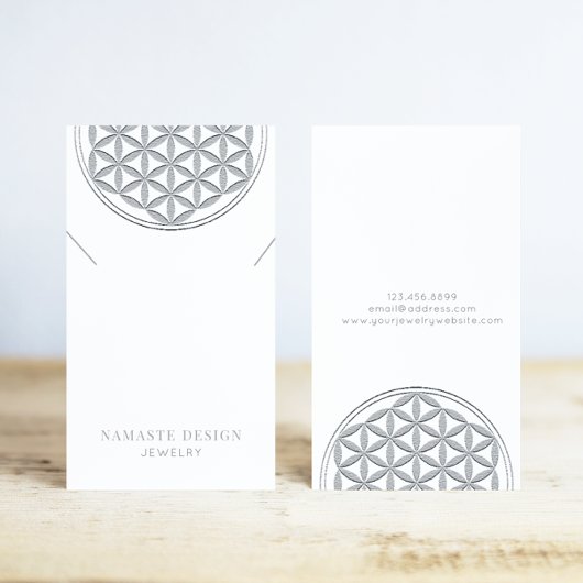 ネックレスディスプレイカード・シルバーブルームデレベンス 名刺