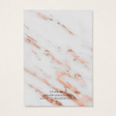 ネックレスディスプレイカード・バラ金ゴールドオンホワイトマーブル (裏面)