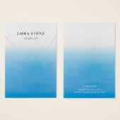 ネックレスディスプレイカード・パステルブルーグラデーション (正面&裏面)