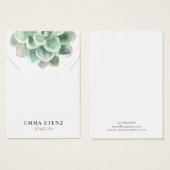 ネックレスディスプレイカード・パステル多肉花 (正面&裏面)