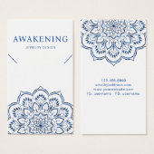 ネックレスディスプレイカード・メタリックブルーマンダラ (正面&裏面)