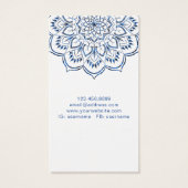 ネックレスディスプレイカード・メタリックブルーマンダラ (裏面)