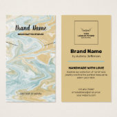 ネックレスディスプレイカード – 抽象芸術ビーチデザイン (正面&裏面)