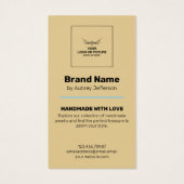 ネックレスディスプレイカード – 抽象芸術ビーチデザイン (裏面)