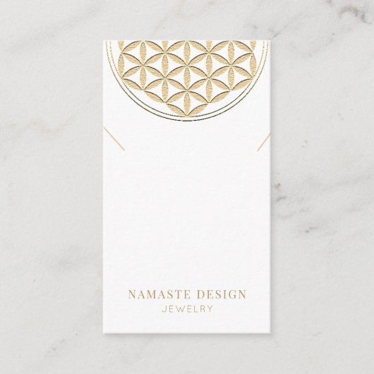 ネックレスディスプレイカード・金ゴールドブルメデレベンス 名刺 (正面)