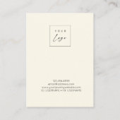 ネックレスディスプレイカード・金ゴールドレザーテクスチャロゴ 名刺 (裏面)