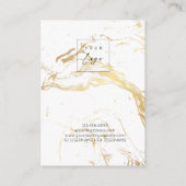 ネックレスディスプレイカード・金ゴールド大理石パターンロゴ 名刺 (裏面)